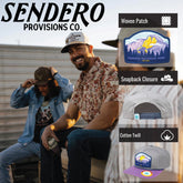 Sendero Provisions Co. Yosemite National Park Adjustable Snapback Rope Hat with Woven Patch & Topographic Map Undervisor (Gray/Lilac) - One Size